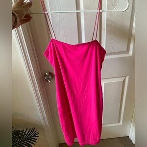 Hot pink bodycon dress